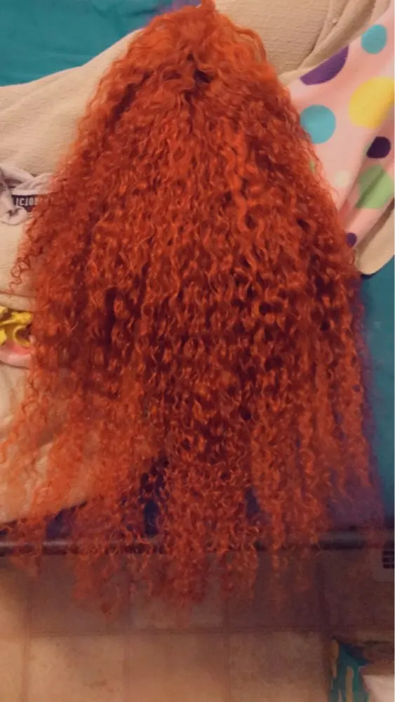 Malaysian Deep Wave Ginger Orange Ombre Wig photo review