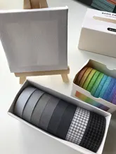 Kevin & sasa Crafts-juego de 8 rollos de cinta adhesiva de Color sólido, cinta adhesiva para Scrapbooking, papelería