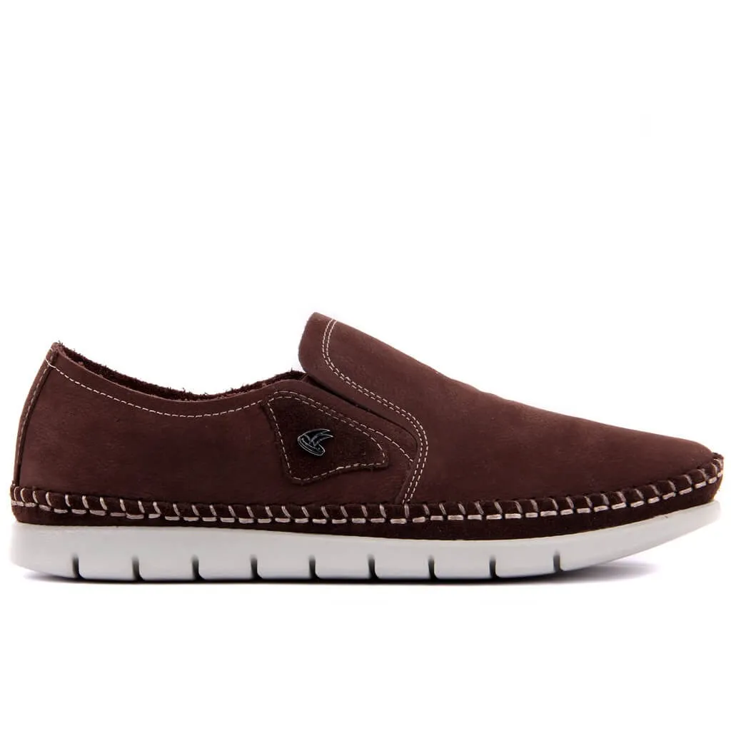 

Sail Lakers-Brown Nubuck Leather Male Shoes