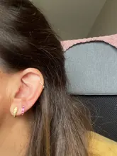 ANDYWEN de Plata de Ley 925 medio 7,5mm Huggies de aros Piercing Clips Pendiente 2021 boda joyería fina Clips