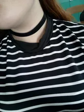 De moda de terciopelo negro gargantilla collar cuerda de terciopelo declaración collar estilo punky de joyería de moda para mujer