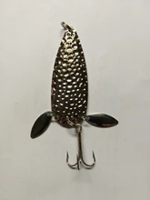 Goture 1PC Fishing Lure Metal Spoon Spinnerbait Double Rotating Hard Artificial Baits