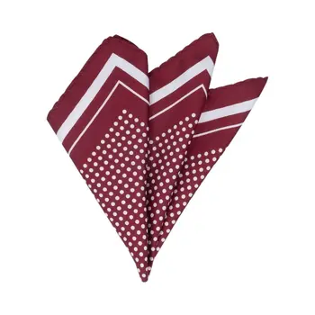 

Burgundy pocket square in peas (53141)