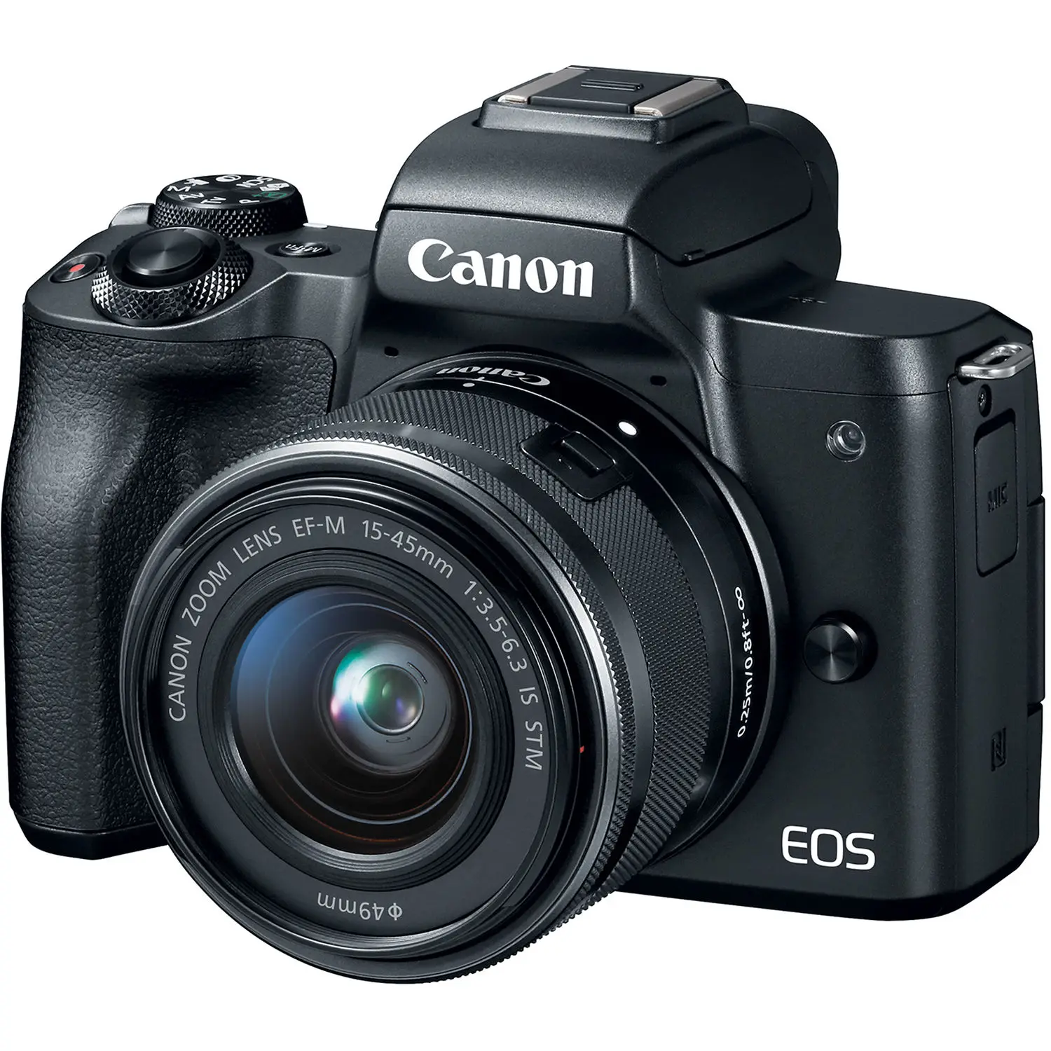 ⁦كاميرا كانون Canon M50 بدون مرآة مع عدسة EF-M 15-45mm f/3.5-6.3 IS STM  وحساس 24.1MP APS-C -4K مناسبة للتصوير الفوتوغرافي ومحتوى الفيديو⁩ - الصورة ⁦1⁩