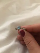 Huitan-Anillo de corazón sencillo para mujer, anillos de dedo bonitos para mujer, regalo de cumpleaños romántico para novia, joyería de piedra circonio de moda
