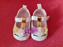Zapatos de unicornio con flores para niñas pequeñas, calzado de piel sintética con suela suave para cuna, para primeros pasos de 0 a 18 meses, 2019