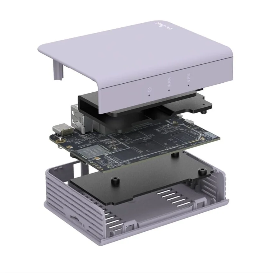 GL-iNET GL-MV1000 гигабитный высокоскоростной vpn-процессор Edge Computing Gateway Двухъядерный ARM Cortex-A53@ 1,0 ГГц DDR4 1 ГБ/FLASH 16 Мб 8 ГБ EMMC