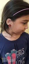 Pendientes de mariquita con Clip para la oreja, aretes de mariquita para Cosplay, circulares, de lunares, regalos de fiesta, joyas de Anime, novedad de 2020