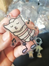 Vograce abalorios holográficos acrílico transparente impreso holograma llavero, haga su propio llavero acrílico con anime