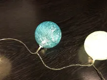 Garland-Lights String Fairy-Lights-Decoration Cotton-Ball Xmas Wedding-Party Holiday