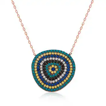 

KUTAYDAN 925 Sterling Silver Evil Eye Women Necklace
