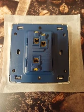 Delviz-Interruptor de cristal para panel grande, dispositivo eléctrico empotrado de lujo con 1 entrada y 2 vías de 16A, luz estándar estilo europeo/británico para montaje de pared