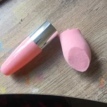 1 ud., esponja suave de colores a la moda, base de maquillaje, esponja, esponja, mango, esponja suave, corrector suave, herramientas de maquillaje