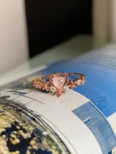 Anillo de flor de cristal exquisito, joyería de moda con carácter, anillo de apertura hembra versátil de amor dulce