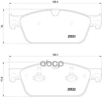 

Brake disc pads front. Mercedes-Benz GL-Class (x166) 07/12- / Mercedes-Benz GLE (W166) brembo art. p50112