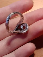 Anillo de serpiente Chapado en plata y Rattlesnake para hombre y mujer, Joyería Moderna de estilo Hip Hop, Punk, para fiesta y motocicleta