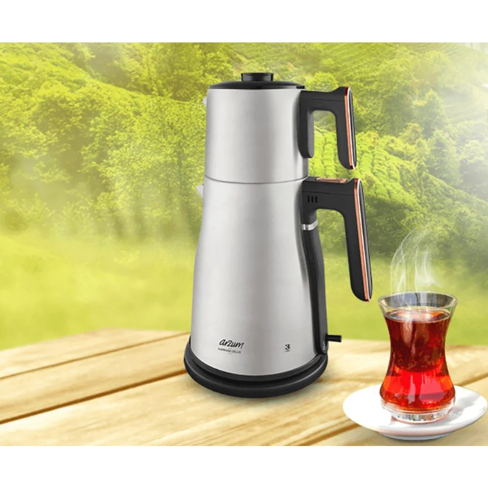 US $165.00 Arzum AR3059 Harman Deluxe Tea Machine Light Warning Indicator Stainless Steel Filter Safety System Large Capacity