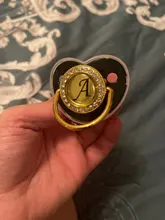 Letras iniciales de nombre de silicona para niños recién nacidos, chupete de ortodoncia, tetina, Sostenedor para chupete de bebé