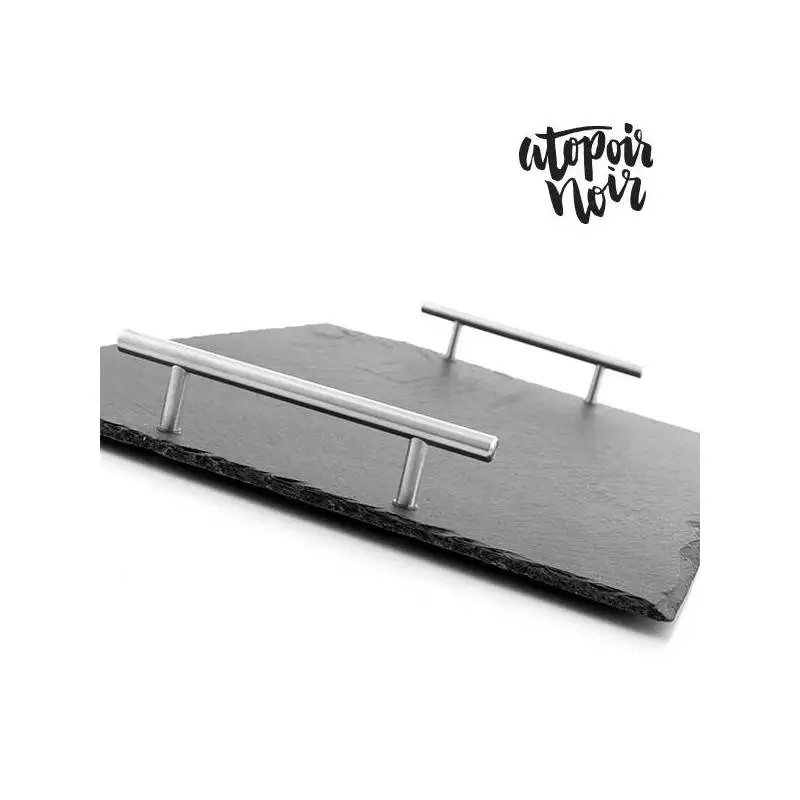 Лоток сланец прямоугольный для сыра с аксессуарами Atopoir Noir
