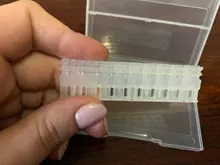 Caja de almacenamiento de acrílico con 20 ranuras para brocas de uñas, soporte vacío para fresas, recipiente de exhibición, accesorios de manicura, LAA35-2