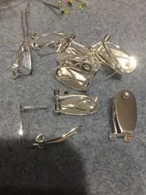 Pendientes de cobre con ganchos con Clips para las orejas, Base de ajuste de cabujones en blanco, componentes para joyería artesanal, 10 Uds.