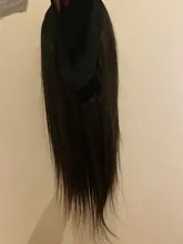 Peluca con diadema recta para mujer Peluca de cabello humano, 180% de densidad, cabello liso malasio, peluca completa hecha a máquina para mujeres negras