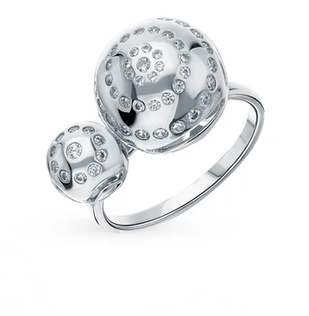 

Silver ring with cubic zirconia sunlight sample 925