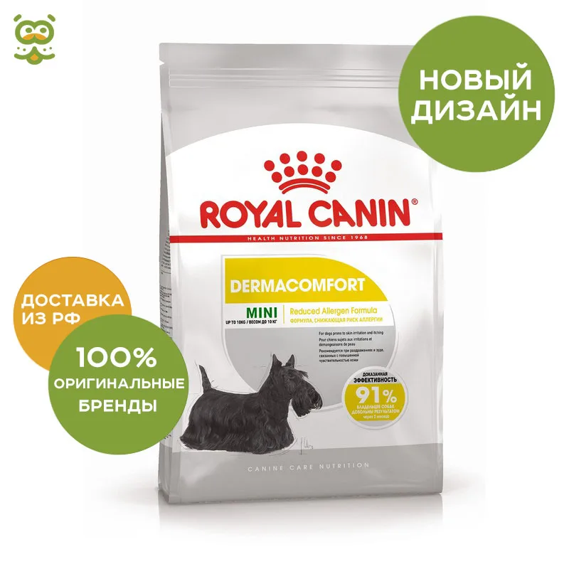 Royal Canin Mini Dermacomfort корм для собак мелких пород с раздраженной кожей, 4 кг