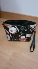 Estuche de maquillaje grande e informal para mujer, bolsa de maquillaje con estampado 3D de enfermera de dibujos animados, de viaje, a la moda, de cuero Pu