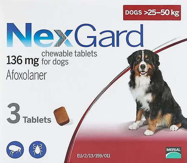 NEXGARD BOEHRINGER 3 COMPRIMIDOS анти пульгаз Y GARRAPATASANTIPARASITARIO PERROS NEXGARD