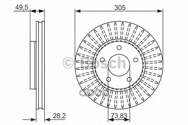 Тормозной Диск 0986479698 Bosch арт. 0986479698