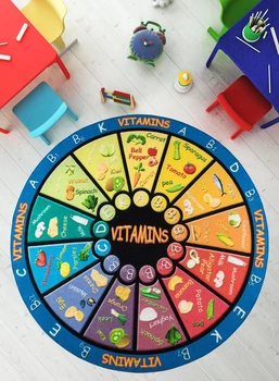 

Cartoon carpet children's bedroom Confetti Vitamins Ø 300 Cm Black frizz children's carpet frizz children's carpet area rugs and