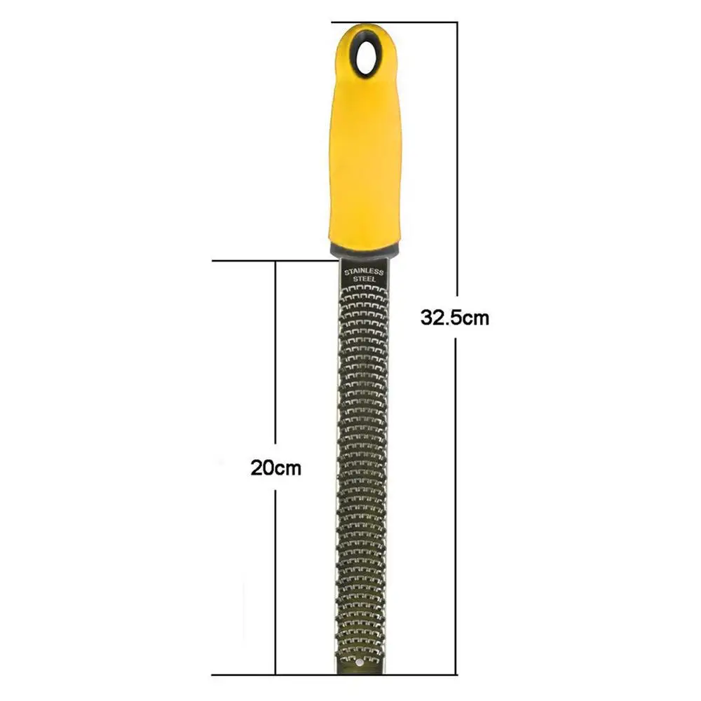 Yellow Long Handle Многофункциональная терка для сыра из нержавеющей стали терка для лимонов кухонный нож для фруктов инструмент для выпечки дыни фруктовый сыр шоколад - Цвет: Yellow Long Handle