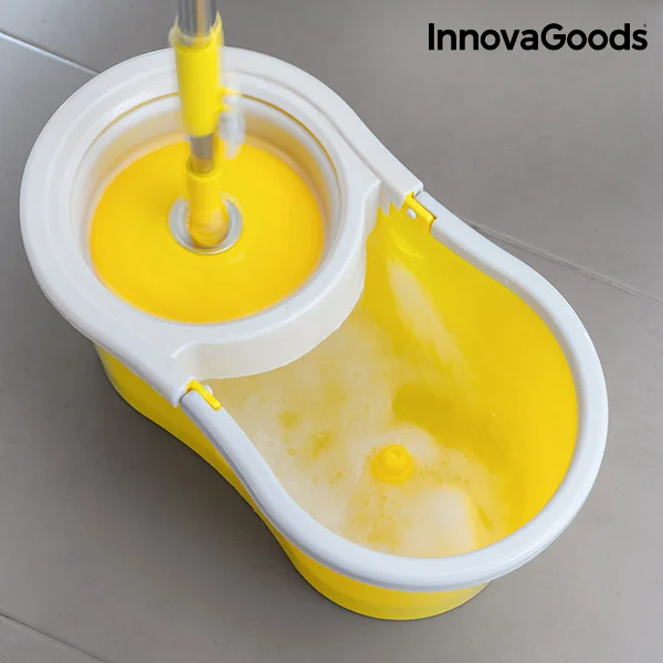 InnovaGoods Double-Action Spinning Mop with Bucket