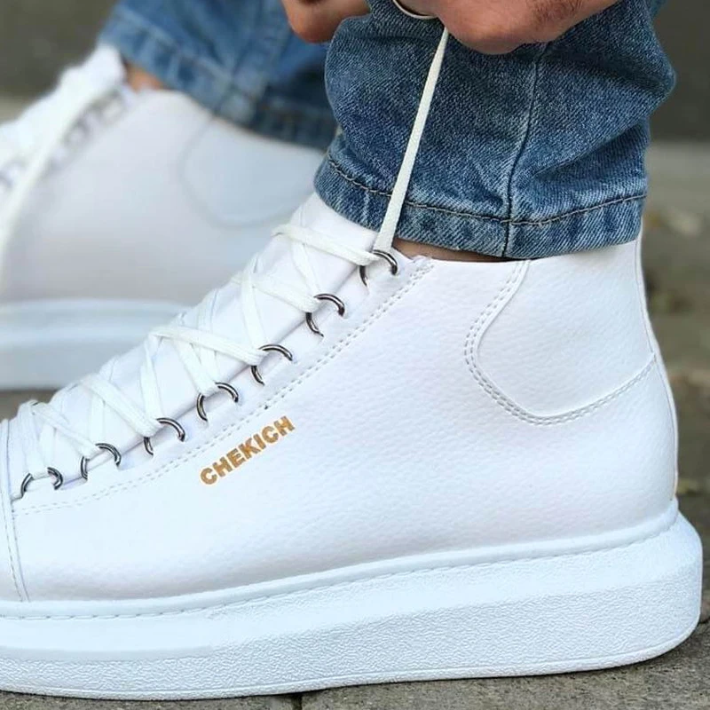 Chekich CH258 IT Men 'S Boots WHITE. 100 Vegan 100 Cotton Shoe sneaker air van chaussure loafer trainer uomo money footwear boot