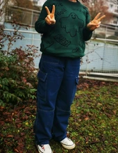 Sudadera estilo Hip Hop para hombre, suéter de punto, informal, holgado, de dibujos animados, para otoño e invierno, diseño Unisex