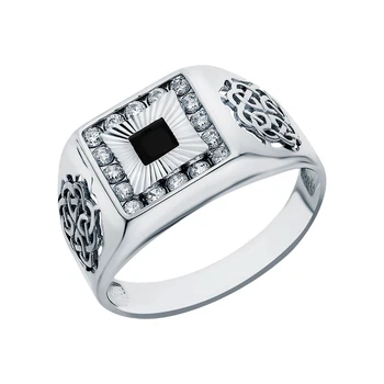 

Silver ring with cubic zirconia sunlight sample 925