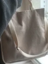 Hylhexyr-Bolso de hombro de pana para mujer, bolso de compras Vintage con cremallera, mochila de estudiante, informal, con bolsillo exterior