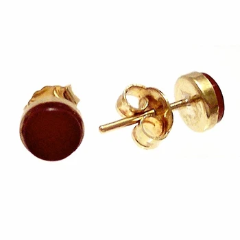 

Earring 18k gold pressure agate [396]