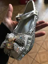 Zapatos de princesa para niñas, zapatillas con flores y brillantina para niñas pequeñas, incluye tacón alto y moño estilo mariposa, en azul, rosa y plata, talla 26-38