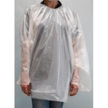 

KIMOPONCHO WHITE with sleeves, Disposable plastic, 80x150, 25 pcs