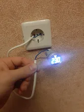Mini voltímetro Digital redondo de 22mm, medidor de voltaje de CA 12-500V, Monitor de potencia, indicador LED, lámpara piloto, bricolaje