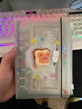 PP-cubierta de cuaderno en espiral A5 A6 A7, cubierta transparente mate para agenda, papel para estudiantes, libreta, 45 hojas