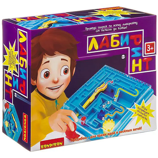 Настольная игра Bondibon "Лабиринт" с джойстиком (прямоугольное поле) | Игрушки и