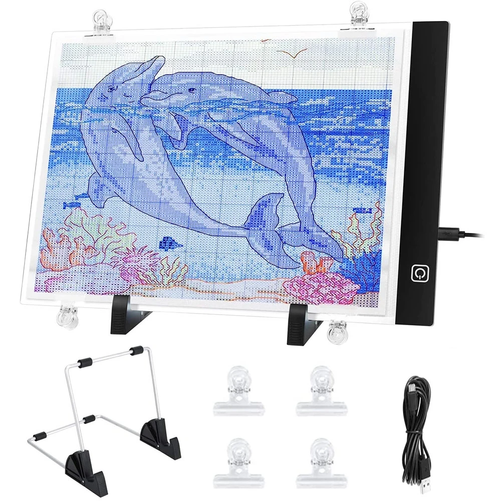 A2/A4/A3/A5 LED Light Pad Board 5d Diamond Painting Tracing Copy Board with  3 Level Brightness USB Powered Drawing Tablet