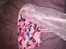 CHRONSTYLE mujeres estampado de mariposa blusas Crop Tops cuello barra larga Puff manga hombro sin espalda jerseys