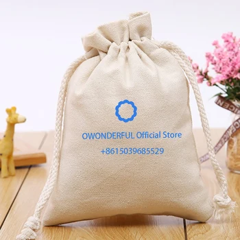 

Custom Printed Natural Cotton Drawstring Bag Tote Pouch Wedding Giveaways Event Pary Favors Travel Storage Pocket free shipping