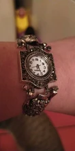 De la mujer pulsera de plata antigua pulsera reloj gris Diamante de imitación acero reloj con correa para mujer esfera redonda mujer reloj de cuarzo mujer reloj regalo