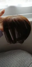 Halo Lady-Clip de belleza para mujer, cabello humano con explosión de flequillo, pieza central, pelo lacio brasileño no Remy para la pérdida de cabello
