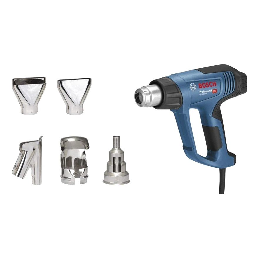 Фен технический BOSCH GHG 23-66 (2300 Вт; температура 50-650 °C; 10 скоростей; плавная регулировка температуры; возможно